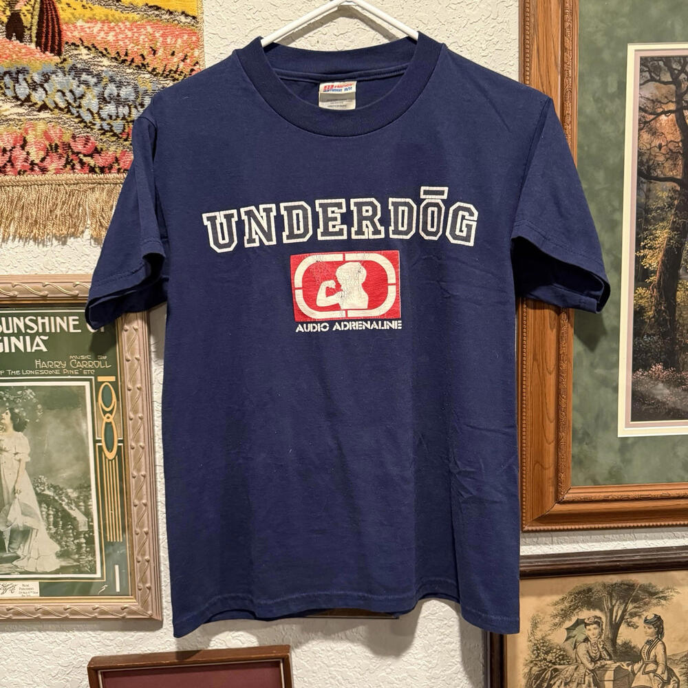 Vintage 1999 Audio Adrenaline Underdōg Christian Rock‎ Tour Shirt Size Small